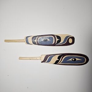 Pair of First Nations Yellow Cedar Paddles